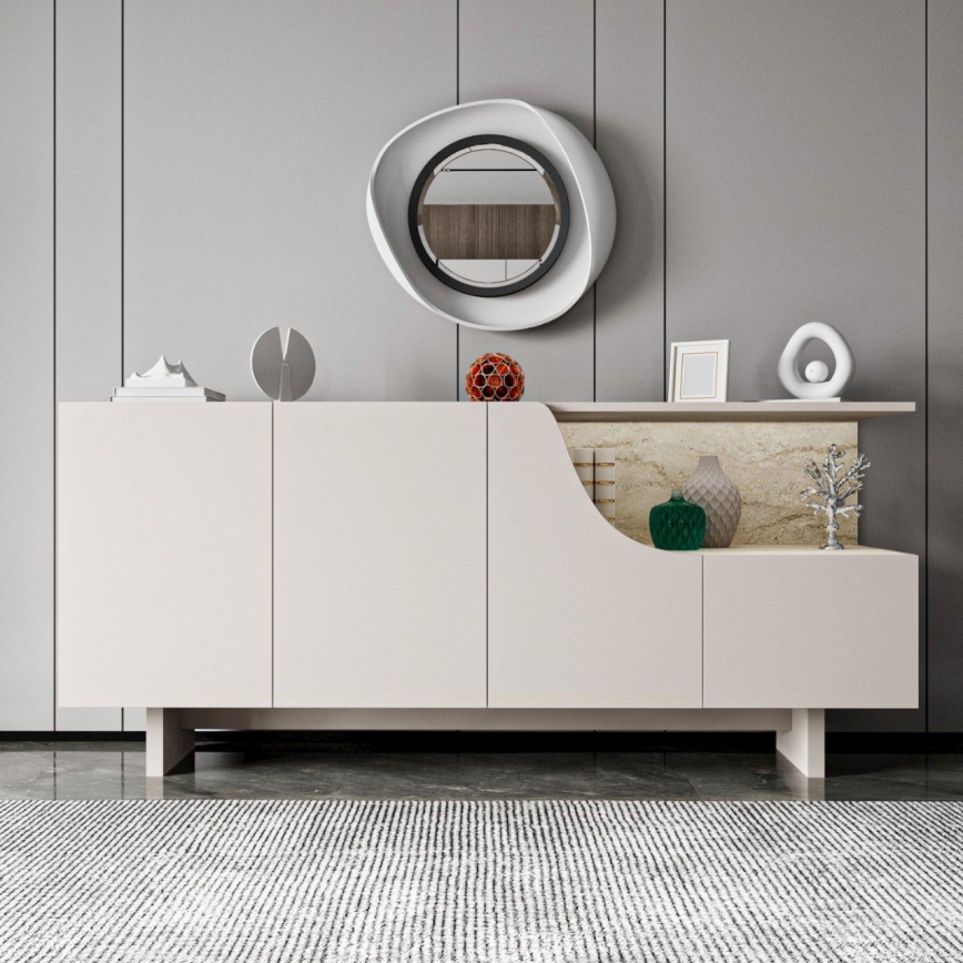 ORBIS 180x40 cm Chest of Drawers, Cream/Beige