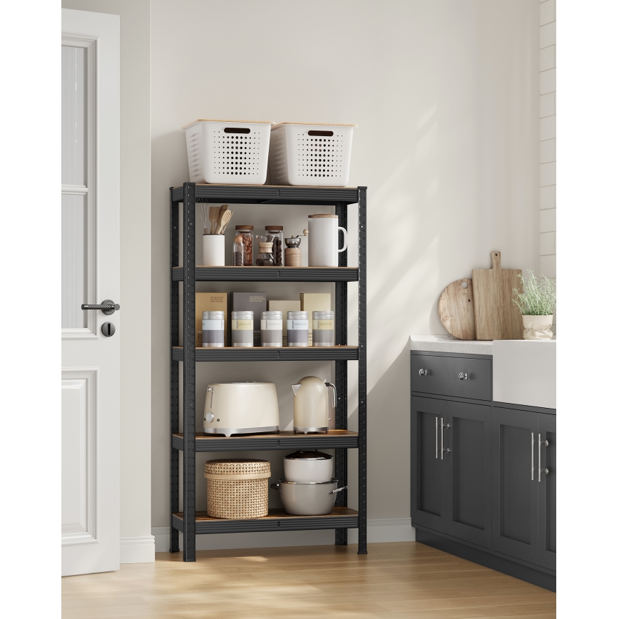 ORDIFY Brown/Black Shelving Unit