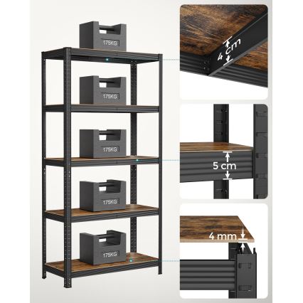 ORDIFY Shelving Unit - Brown/Black
