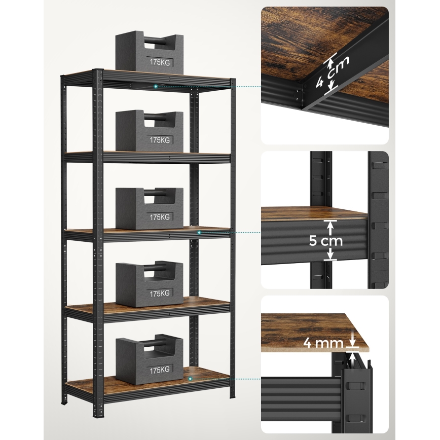 ORDIFY Shelving Unit - Brown/Black