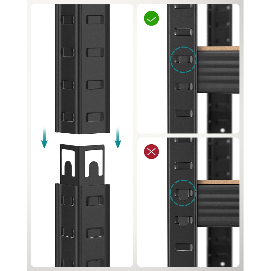 ORDIFY Shelving Unit - Brown/Black