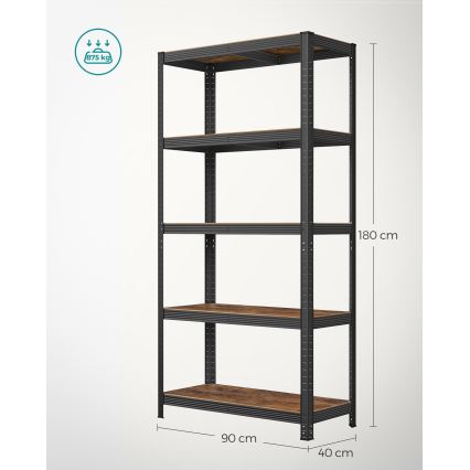 ORDIFY Shelving Unit - Brown/Black