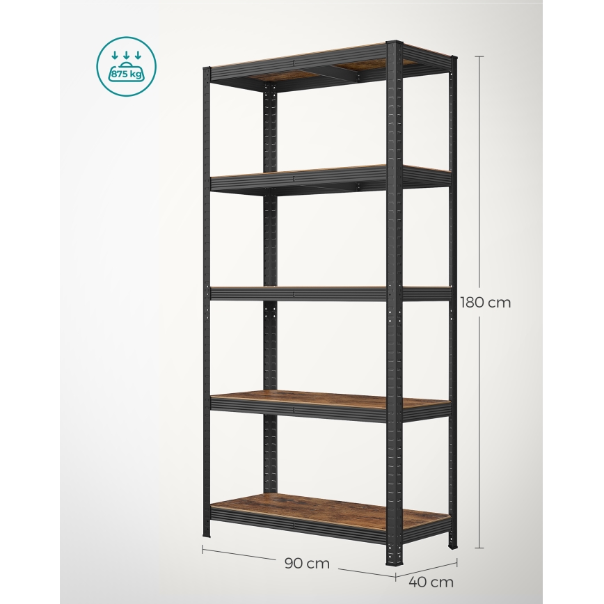ORDIFY Shelving Unit - Brown/Black