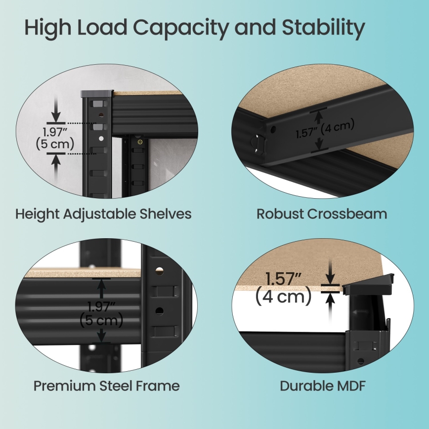 ORDIFY Shelving Unit — Black