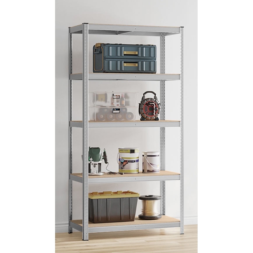 ORDIFY Silver Shelving Unit