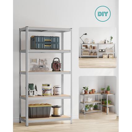 ORDIFY Silver Shelving Unit