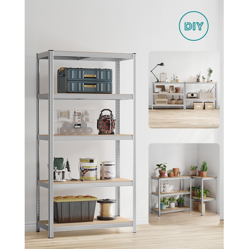 ORDIFY Silver Shelving Unit
