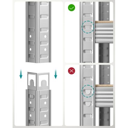 ORDIFY Silver Shelving Unit