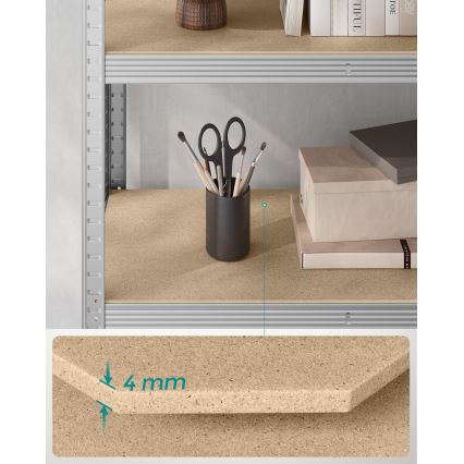 ORDIFY Silver Shelving Unit