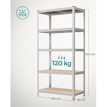 ORDIFY Silver Shelving Unit