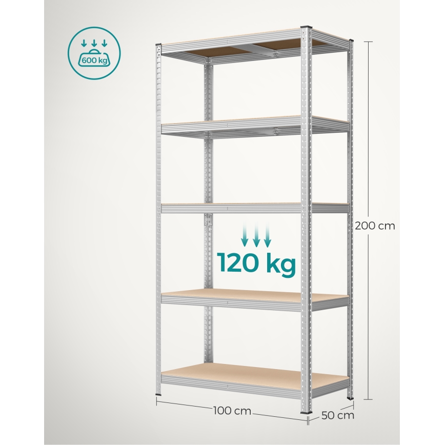 ORDIFY Silver Shelving Unit