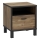 OREN bedside table, brown/black
