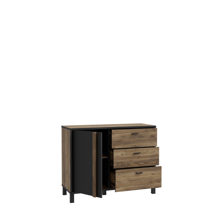 OREN Chest of Drawers, Brown/Black