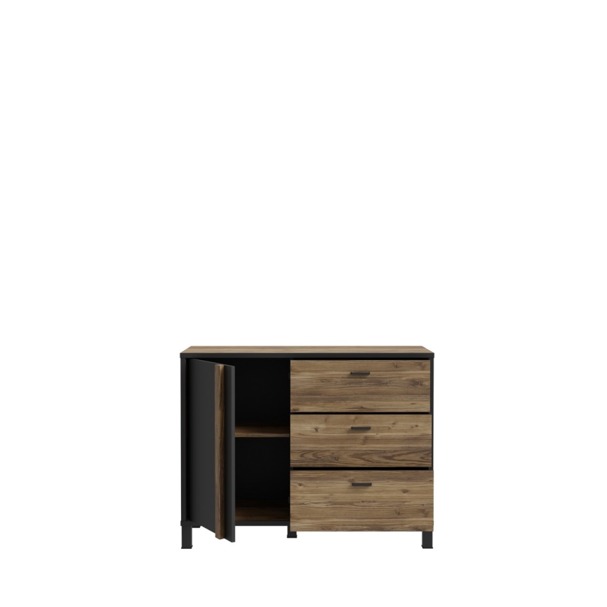 OREN Chest of Drawers, Brown/Black