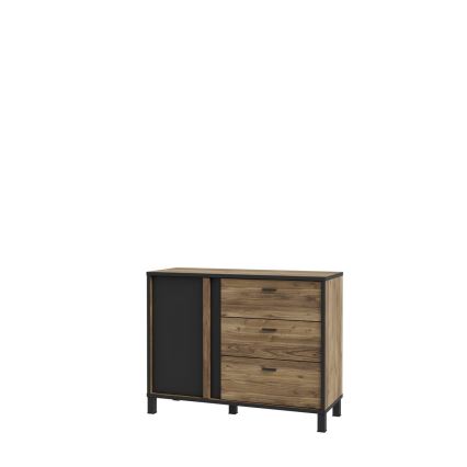 OREN Chest of Drawers, Brown/Black