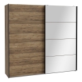 OREN Wardrobe with Mirror 220x210 cm Artisan Oak