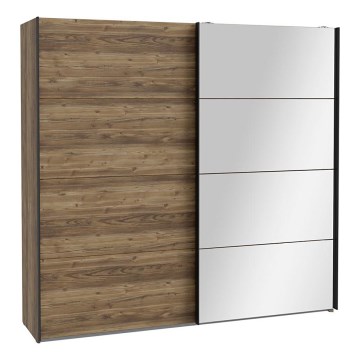 OREN Wardrobe with Mirror 220x210 cm Artisan Oak