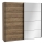 OREN Wardrobe with Mirror 220x210 cm Artisan Oak