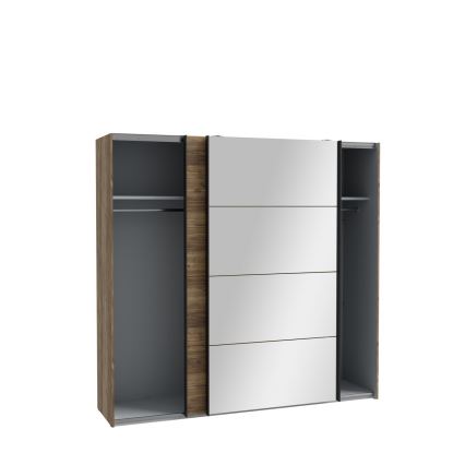OREN Wardrobe with Mirror 220x210 cm Artisan Oak