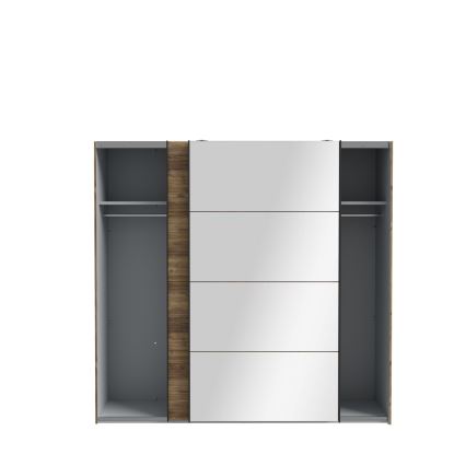 OREN Wardrobe with Mirror 220x210 cm Artisan Oak