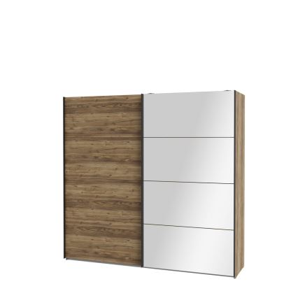 OREN Wardrobe with Mirror 220x210 cm Artisan Oak