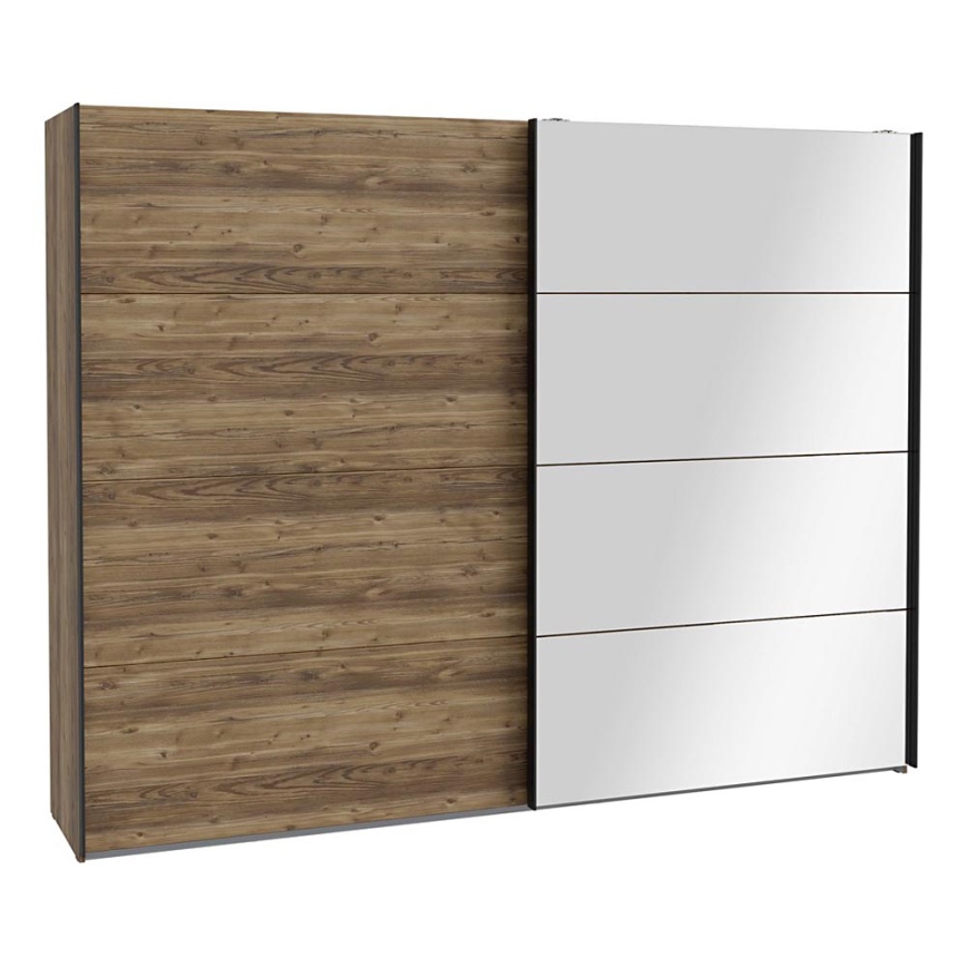OREN Wardrobe with Mirror, 270x210 cm, Artisan Oak