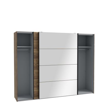 OREN Wardrobe with Mirror, 270x210 cm, Artisan Oak