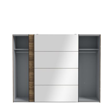 OREN Wardrobe with Mirror, 270x210 cm, Artisan Oak