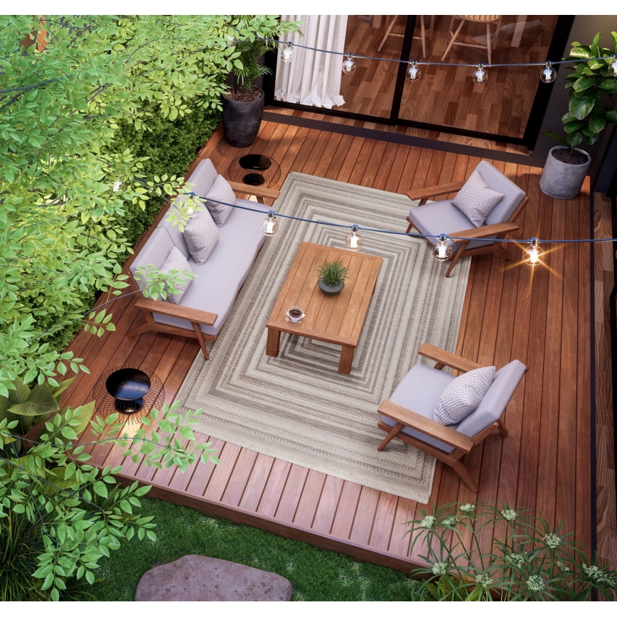 ORIA Outdoor Rug 200x280 cm Gray