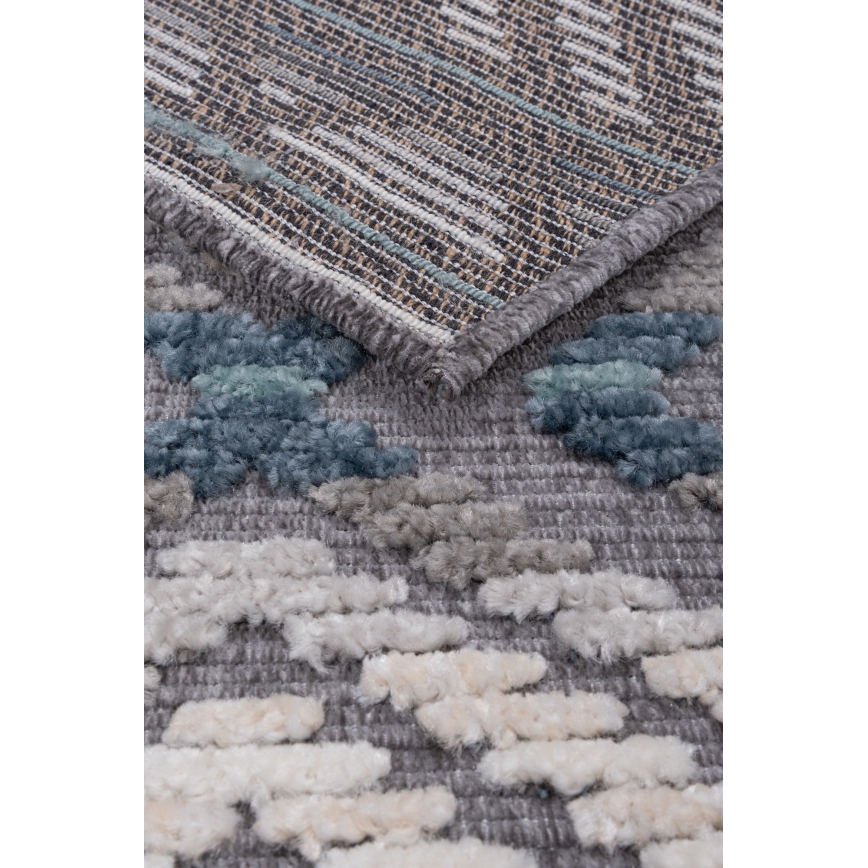 Oriental rug NEPAL 160x230 cm blue/grey/cream