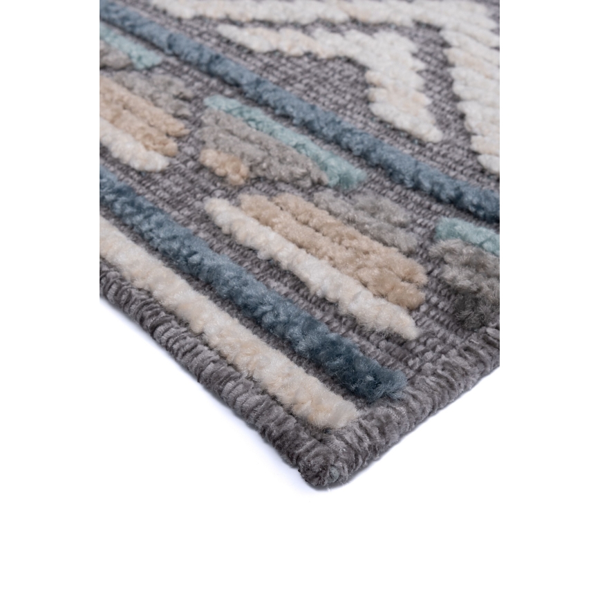 Oriental rug NEPAL 160x230 cm blue/grey/cream