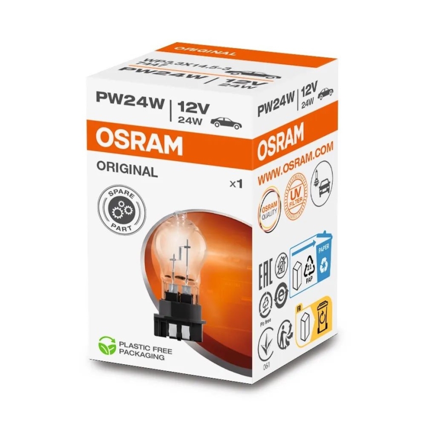 Original automotive bulb WP3.3X14.5-3 PSX PW 24W/24W/12V - Osram