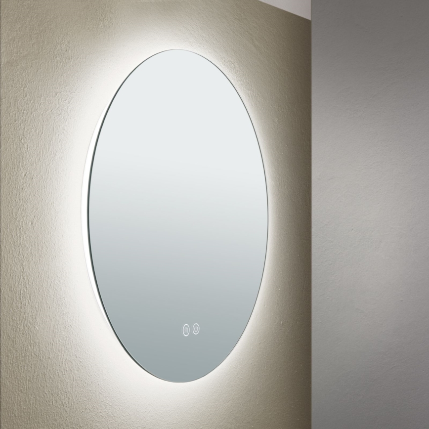LED Bathroom heated wall mirror with a backlight FOCUS LED/18W/230V 3000/4200/6000K d. 45 cm IP44