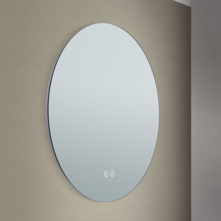 LED Bathroom heated wall mirror with a backlight FOCUS LED/18W/230V 3000/4200/6000K d. 45 cm IP44
