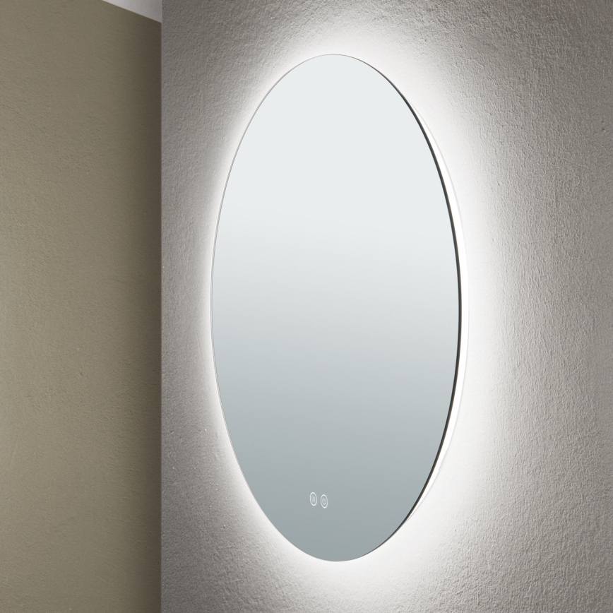 LED Bathroom heated wall mirror with a backlight FOCUS LED/25W/230V 3000/4200/6000K d. 60 cm IP44