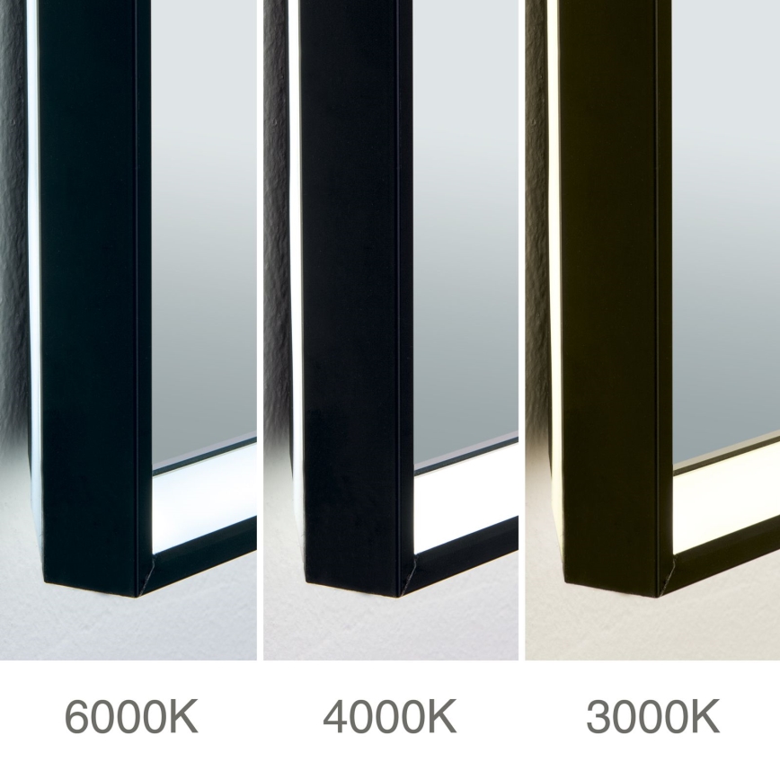 FRAME LED Heated Backlit Wall-Mounted Bathroom Mirror 48W/230V 3000/4000/6000K 60x45 cm IP44