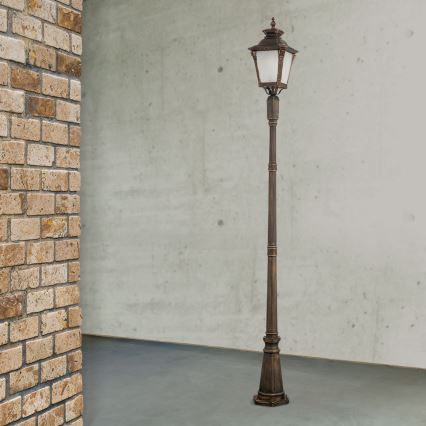 AIKO Outdoor Lamp 1xE27/60W/230V 240 cm IP23 Bronze/Patina