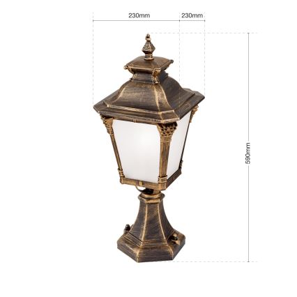 AIKO Outdoor Lamp 1xE27/60W/230V 59 cm IP23 Bronze/Patina