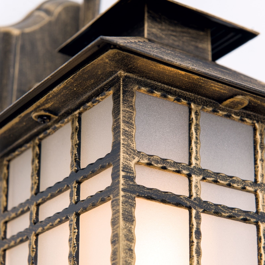 Outdoor wall lamp KIKO 1xE27/11W/230V IP44 bronze/patina