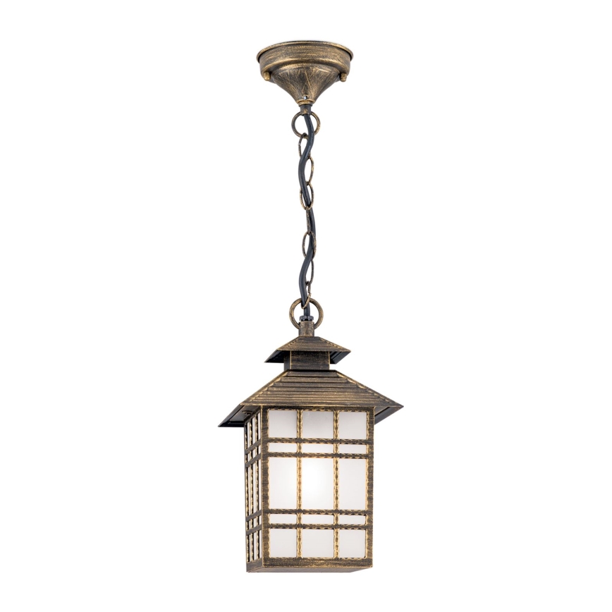Outdoor pendant light KIKO 1xE27/11W/230V IP44 bronze/patina