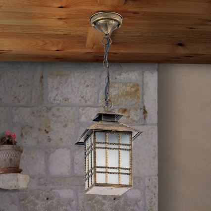 Outdoor pendant light KIKO 1xE27/11W/230V IP44 bronze/patina