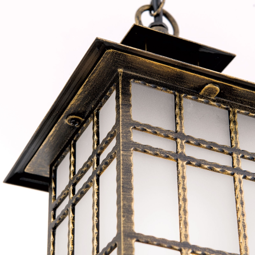 Outdoor pendant light KIKO 1xE27/11W/230V IP44 bronze/patina