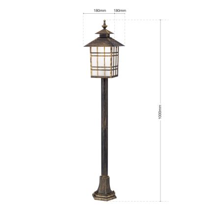 Outdoor lamp KIKO 1xE27/11W/230V IP44 bronze/patina
