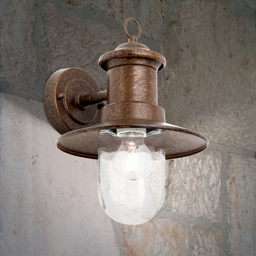 Outdoor wall lamp LEONIE 1xE27/60W/230V IP44 bronze