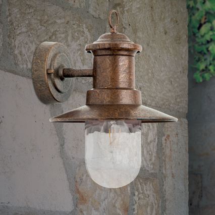 Outdoor wall lamp LEONIE 1xE27/60W/230V IP44 bronze