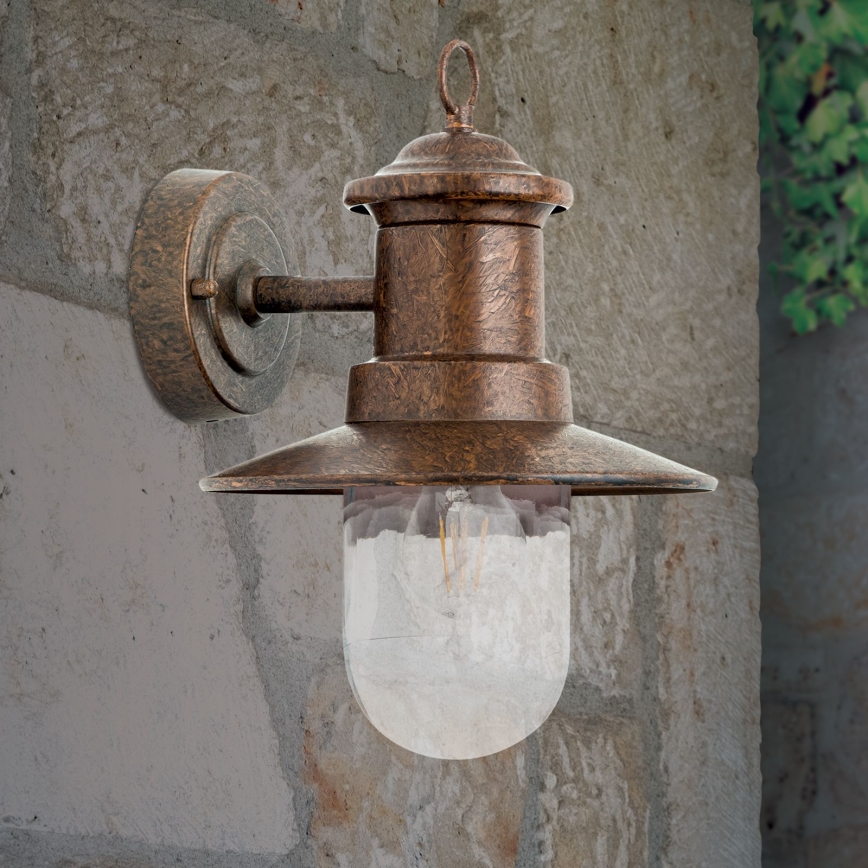 Outdoor wall lamp LEONIE 1xE27/60W/230V IP44 bronze