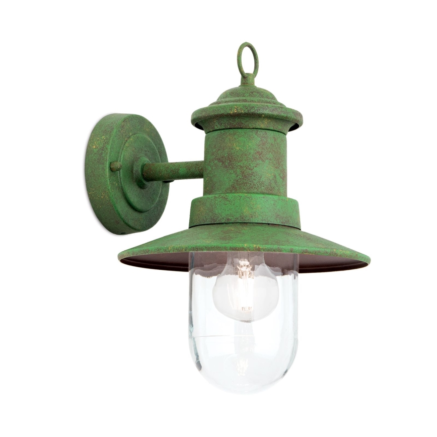 Outdoor wall lamp LEONIE 1xE27/60W/230V IP44 green