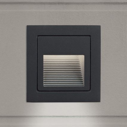 LED Built-in light LORO LED/2W/230V IP65 anthracite