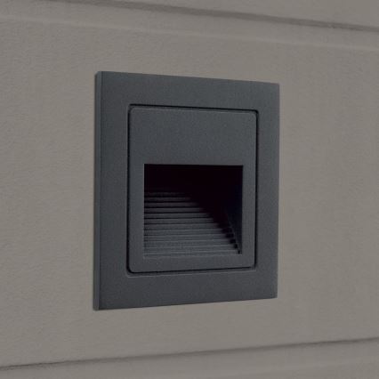 LED Built-in light LORO LED/2W/230V IP65 anthracite