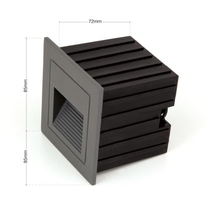 LED Built-in light LORO LED/2W/230V IP65 anthracite